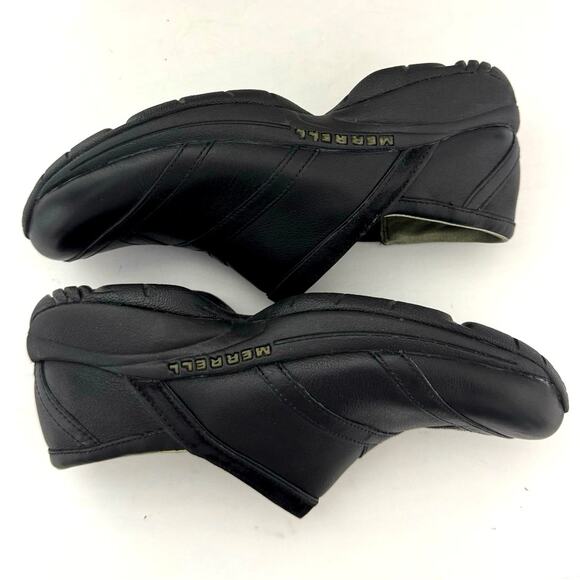 Merrell Women’s Primo Patch Black Leather Slip On Clogs Shoes Size 7.5 - Picture 10 of 12
